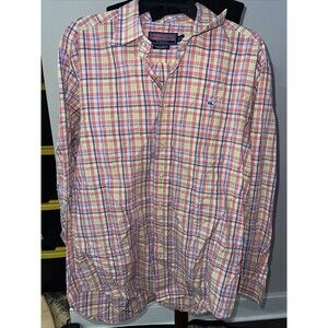 Vineyard Vines Whale Shirt Men's Medium Button Down Long Sleeve